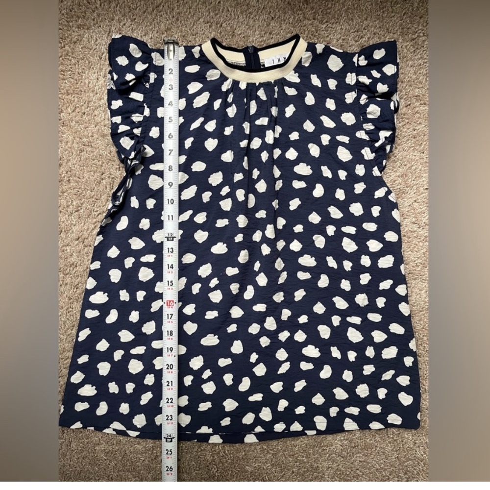 Thml Cute Navy And White Top With Flutter Sleeves… - image 8